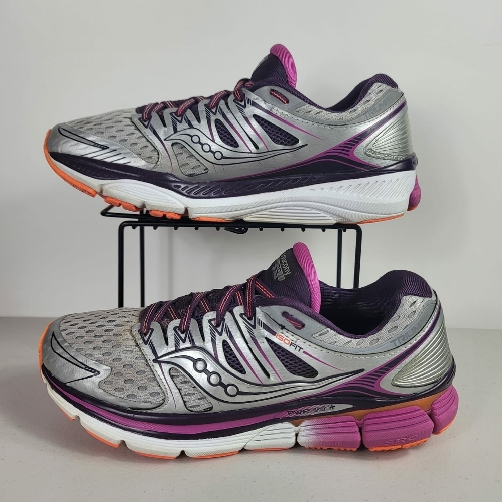 Saucony ISO Series PWR Triumph S10262-6 Women's Shoe Sz 10 Purple Silver Orange